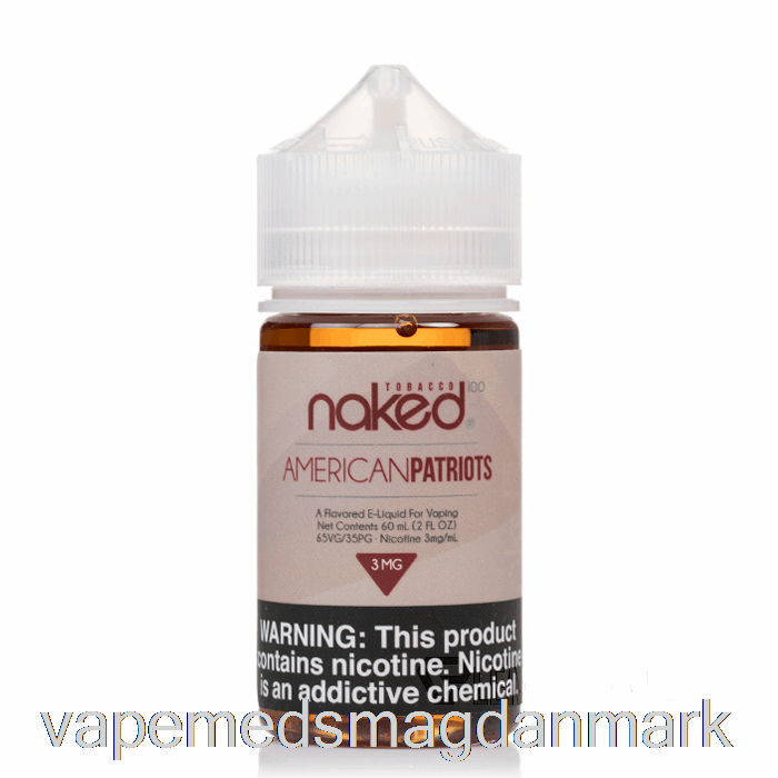 Engangs Vape Danmark American Patriots - Nøgen 100 Tobak - 60ml 3mg